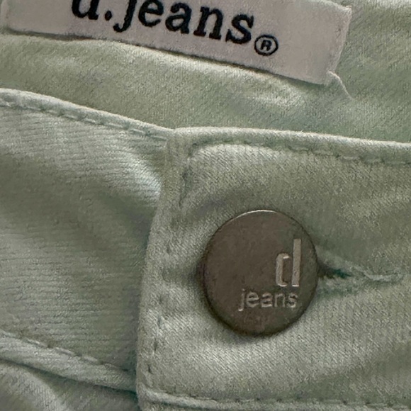 Mint Green Cotton Blend Pants - Picture 4 of 7